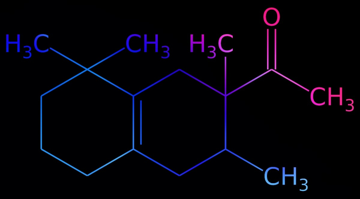 Tetramethyl acetyloctahydronaphthalene (ISO-E-Super), a component in numerous perfumes.